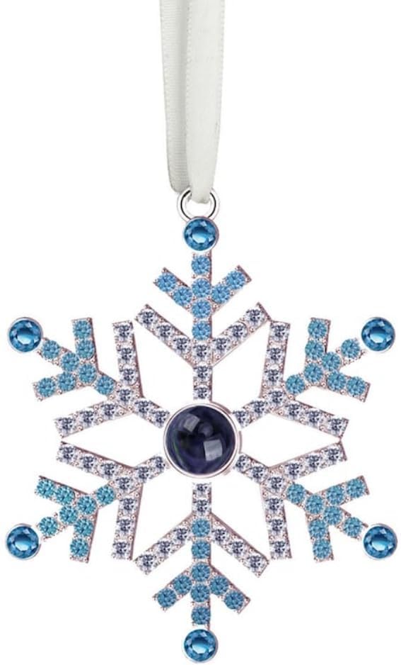 Personalized Snowflake Projection Pendant