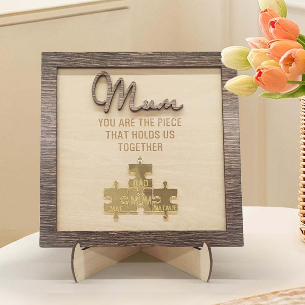 Personalized puzzle name sign for mom