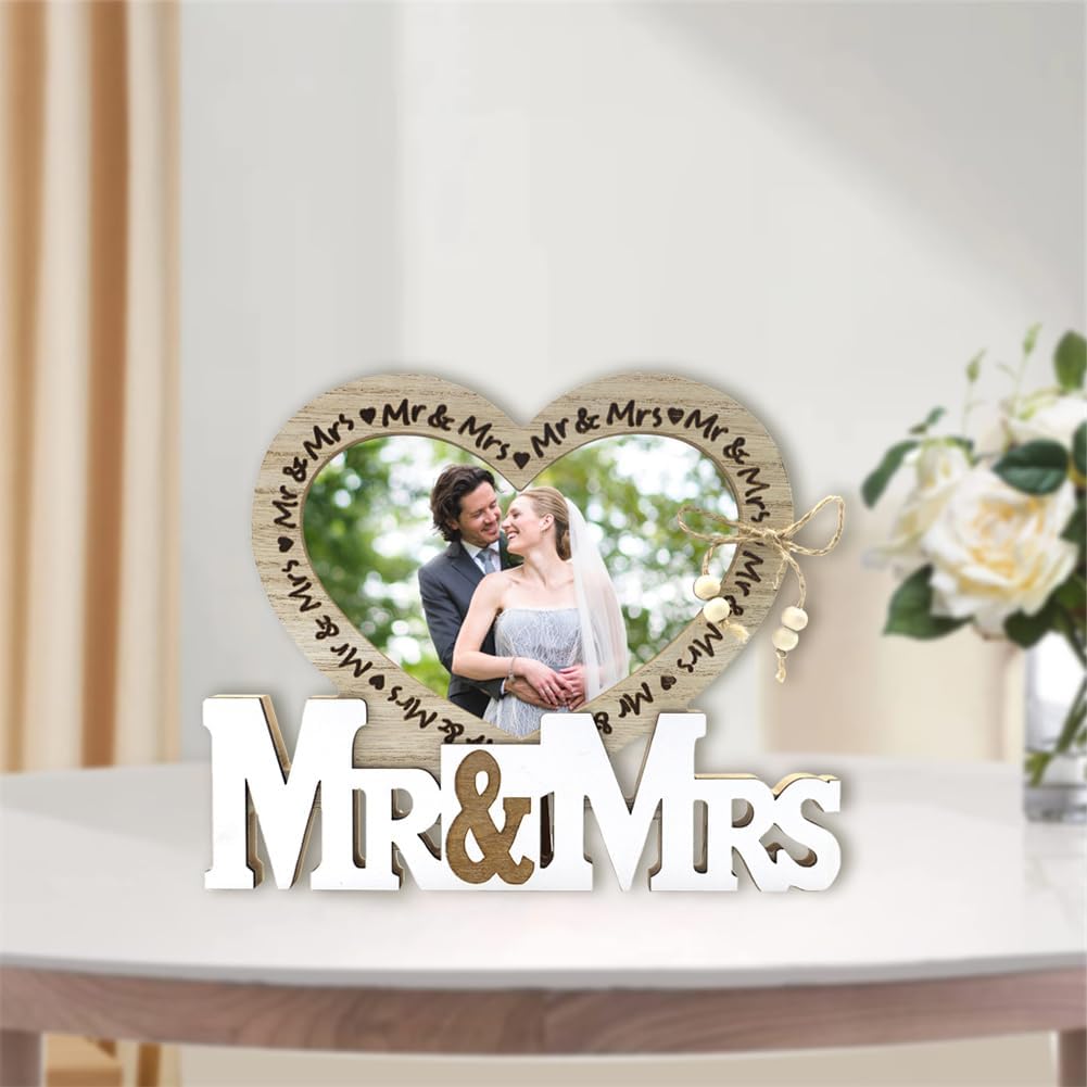 Mr & Mrs Heart Picture Frame