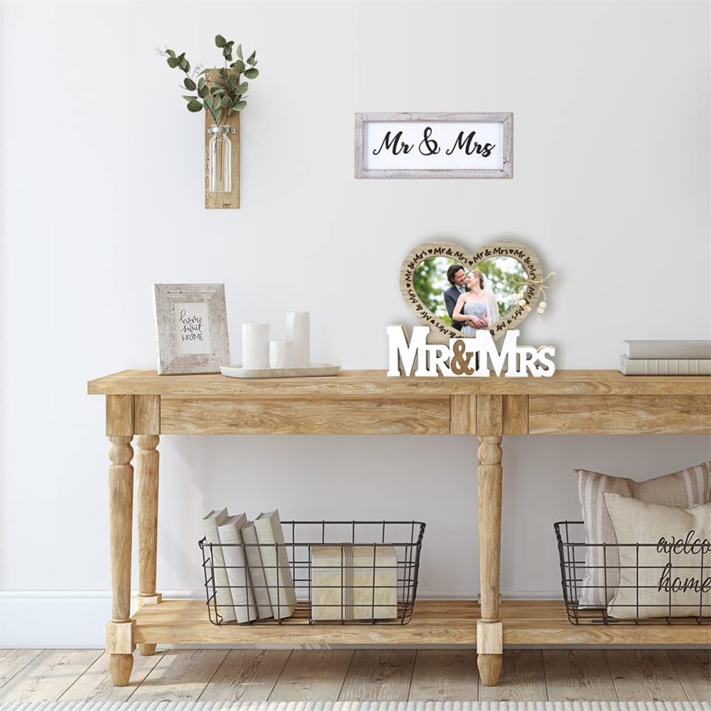 Mr & Mrs Heart Picture Frame