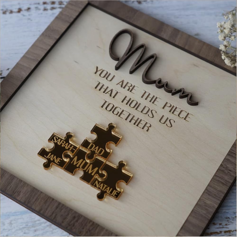 Personalized puzzle name sign for mom