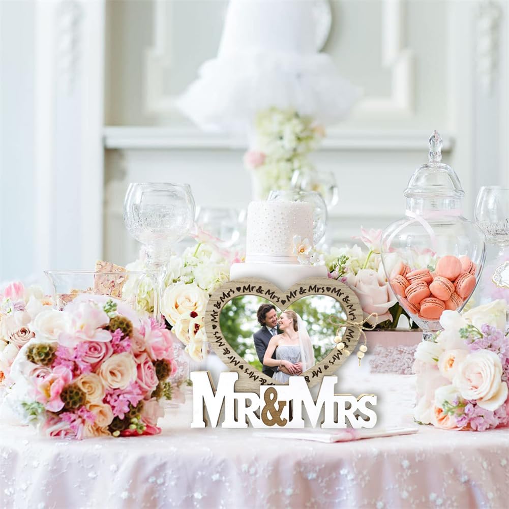 Mr & Mrs Heart Picture Frame