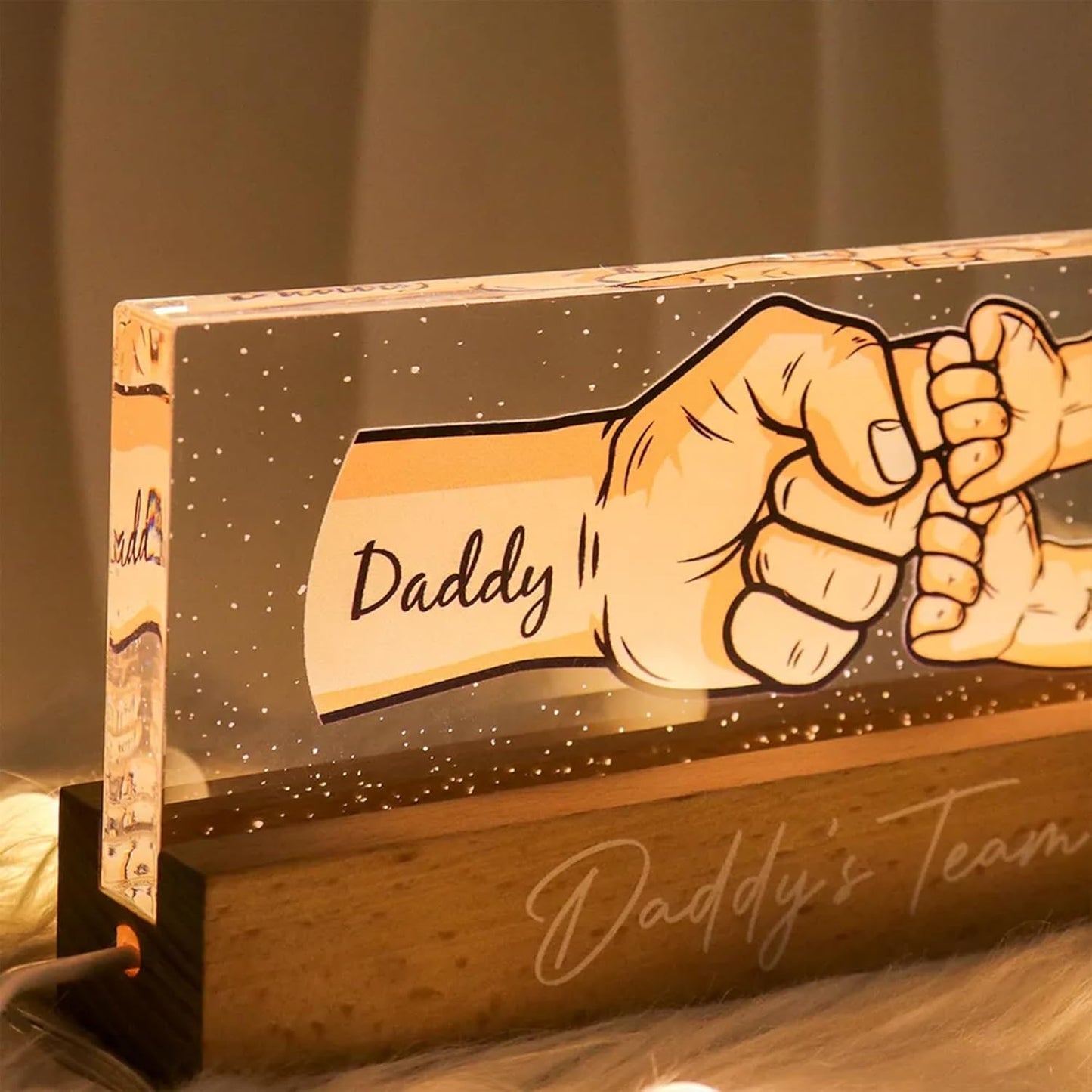 Personalized Daddy's Team Night Light