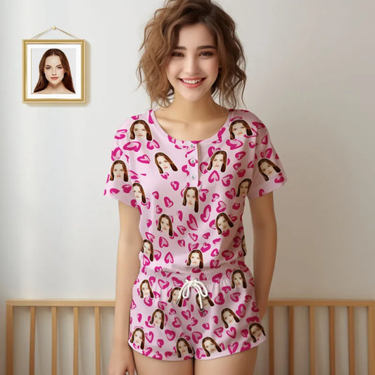 Personalized Women's Pajamas with Photos of Faces